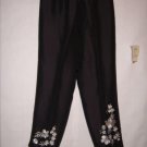 Silkland Black 100% Silk sheer dress pants size 14