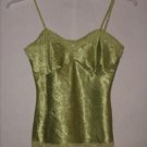 Studio Y Green Spaghetti Strap Blouse Top size S EUC