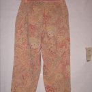 Villager Sport Pant Capris Size 8 Floral Print