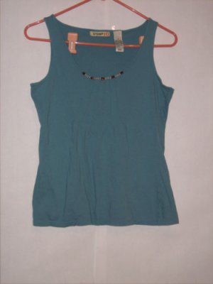 Stamp 10 Blue Spaghetti strap Blouse Top Size M