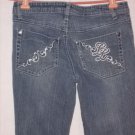 LL Cool J Blue denim Jeans size 1 Juniors Distressed