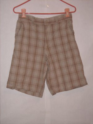 Mossimo Beige Plaid Casual Pant Shorts size 28