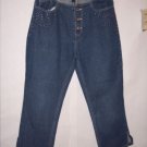 Jazzie Blue Denim Jean Capris Size M w/ Studs