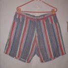Camptown Club Light Denim Shorts size 38 stripes