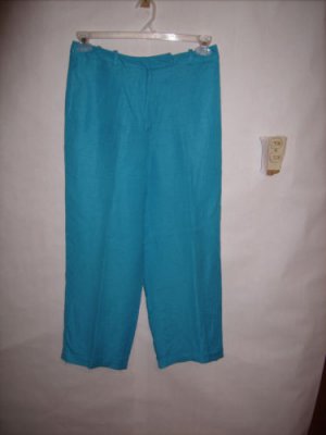 David N Aqua Blue Pant Capris size 8 EUC