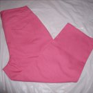 Denim & Company Pink Denim Jean Capris size 12 NWOT