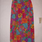 Jordan Floral Print Long Skirt size 8 Elastic Waist