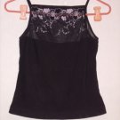 Laura Jane Black Spaghetti Strap Blouse Top size S