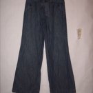 a.n.a. trouser Blue Denim wide leg jeans size 4 Dark Denim with braided belt