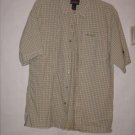 FUBU Plaid Button Down Dress Shirt size L Short sleeve