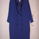 Danny & Nicole New York Blue/Black 1pc. Dress Suit Size 26W NWT