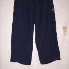 Adidas Blue Athletic Pant capris size XL Blue with Baby blue stripes
