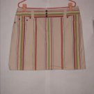 Ann Taylor Loft stretch Striped Skirt Size 16 Flat Front