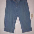 Faded Glory Authentic Brand Blue denim Jean Capris Size 18W