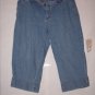 Faded Glory Authentic Brand Blue denim Jean Capris Size 18W