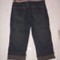 Lee 1889 Distressed Denim Jean Capris size 8 M Rolled Hem Legs EUC