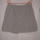 L.L. Bean Grean plaid Cotton Skort size 14 Reg with Tie Belt