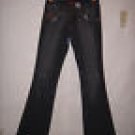 Red Ox Classic Wear Jeans Distressed Blue Denim Jeans Low rise Boot cut Size 7/8