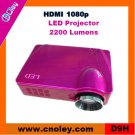 Portable mini video projector support HDMI 1080p (D9H)