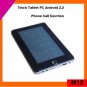 Hot sale 7inch android 2.2 tablet pc phone call via 8650 (M12)