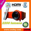 Portable hd led video projector with HDMI and tv tuner, without Scart(D9HB)