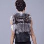 Unique, Stylish Genuine REAL Fox Fur & Leather Vest, M
