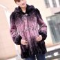 Top Qulity, Luxury, Genuine Real Hooded Mink Fur Coat Black/Brown