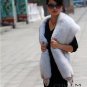 Top Quality REAL GENUINE Whole Hide Fox Fur Shawl/Scarf , Pale Grey