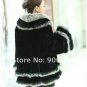 Stylish Rex Rabbit Fur Shawl/ Cape with Fox Fur Trims