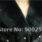 Simple and Elegant, Genuine Real Patched Mink Fur Jacket with Fox Fur Collar M