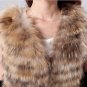 Gorgeous Genuine REAL Raccoon Fur Long Vest, Random Belt Included, M