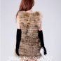 Gorgeous Genuine REAL Raccoon Fur Long Vest, Random Belt Included, M