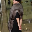 Genuine Whole Hide Real Fox Fur Scarf/Shawl Silver Fox