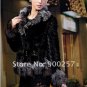 Genuine Real Patched/Pieced Mink Fur Jacket with Silver Fox Fur Trims, XXL