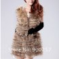 Gorgeous Genuine REAL Raccoon Fur Long Vest, Random Belt Included, XXL