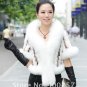 Luxurious!!Genuine REAL Patched Mink Fur Shrug/Cape, Black, XL