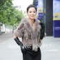 Luxurious!!Genuine REAL Patched Mink Fur Shrug/Cape, Dark Red, XL