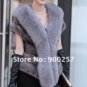 Luxuy Large Genuine REAL Mink Fur Shrug/Cape Black