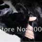 Simple and Elegant, Genuine Real Patched Mink Fur Jacket with Fox Fur Collar XL