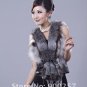 Unique, Stylish Genuine REAL Fox Fur & Leather Vest, L