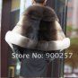 Luxuy Large Genuine REAL Mink Fur Shawl with Fox Trim White / Brown