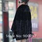 Genuine Real Rex Rabbit & Pieced Mink Fur Coat M