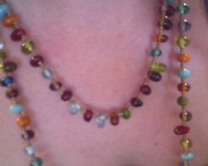 Artisan Beaded gemstone necklace