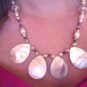 Mother of Pearl pendant necklace set