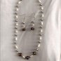 Artisan freshwater pearl and Swarovski crystal jewelry set