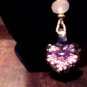 Lampwork glass pendant, Swarovski crystal and pearl ~Set
