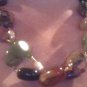 Jade, Jasper, genuine pearl, swarovski crystal double stranded necklace