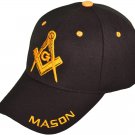 "MASON" MASONIC BASEBALL CAPS (BLACK)