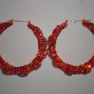 Orange Cream Sicle - Swarovski Crystal Bamboo Earrings On Sale Lowest Price