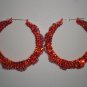 Orange Cream Sicle - Swarovski Crystal Bamboo Earrings On Sale Lowest Price